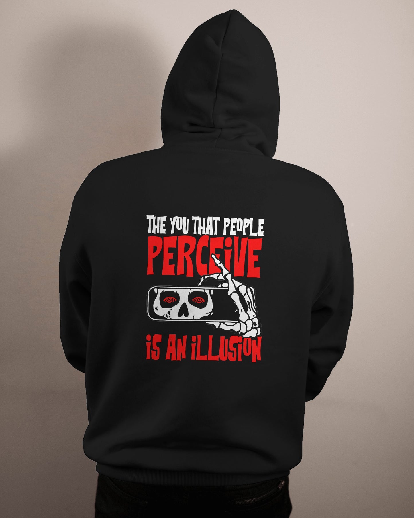 Unisex Illusion Oversized Hooded Sweatshirt