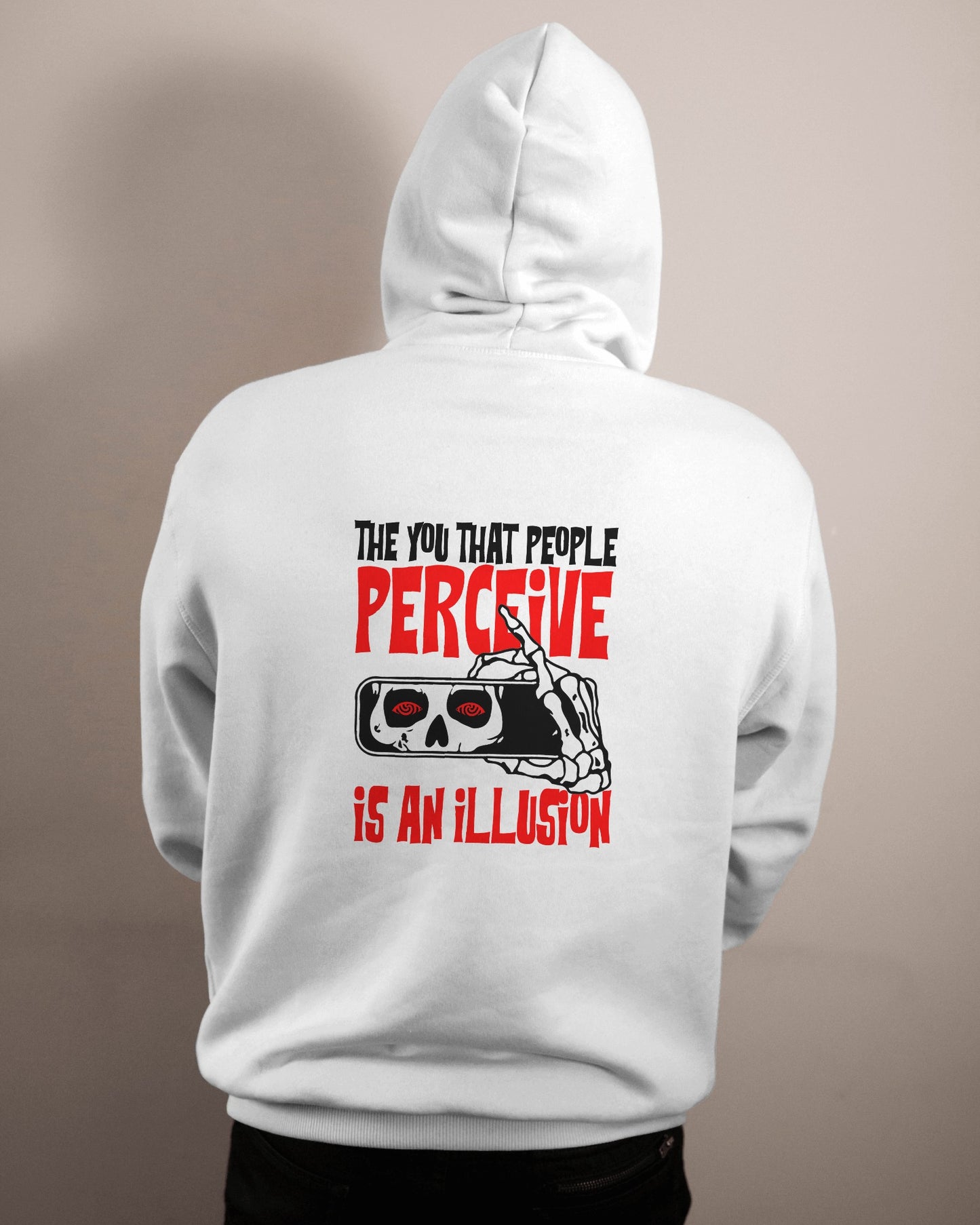 Unisex Illusion Oversized Hooded Sweatshirt